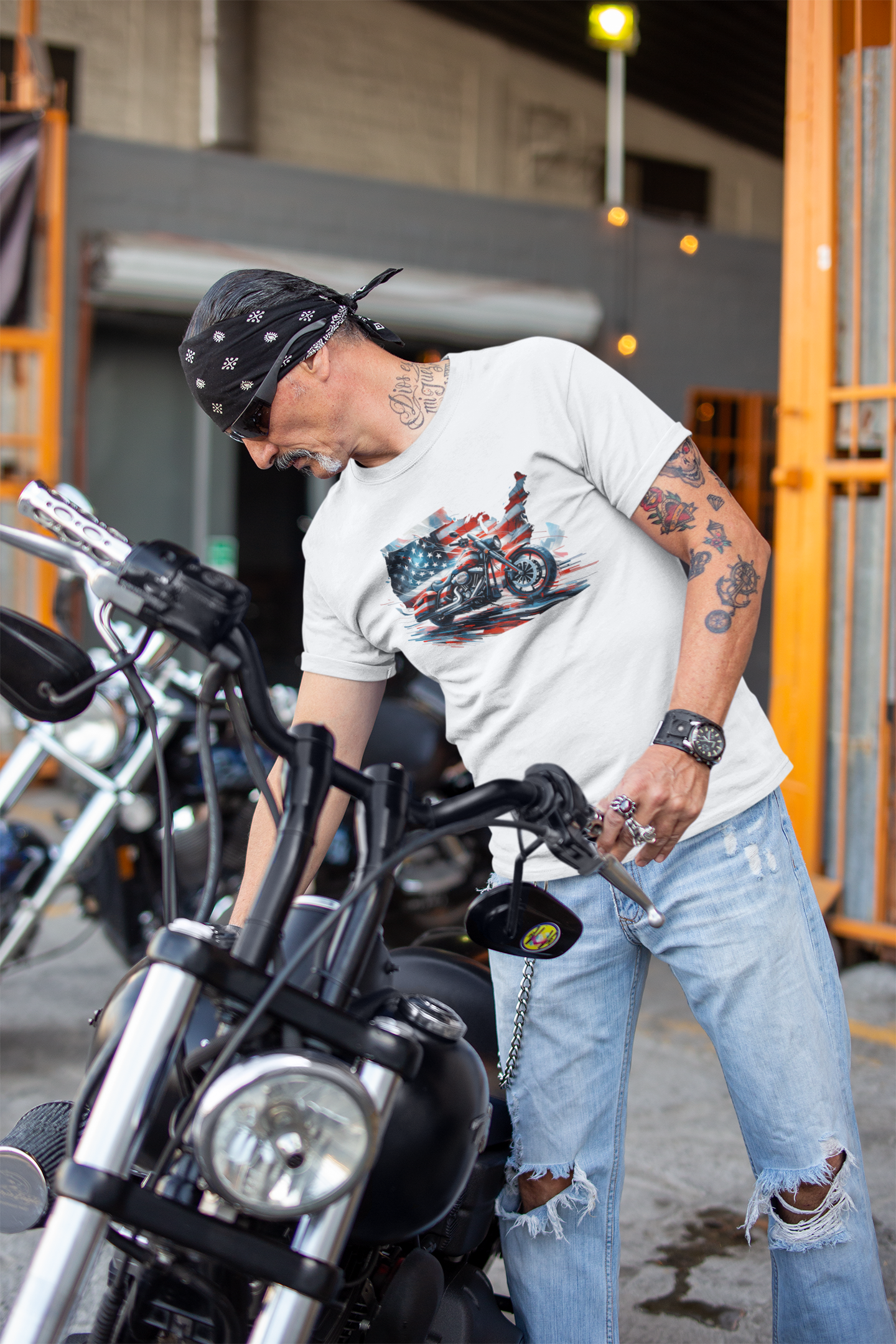 USA Chopper Design T-Shirt